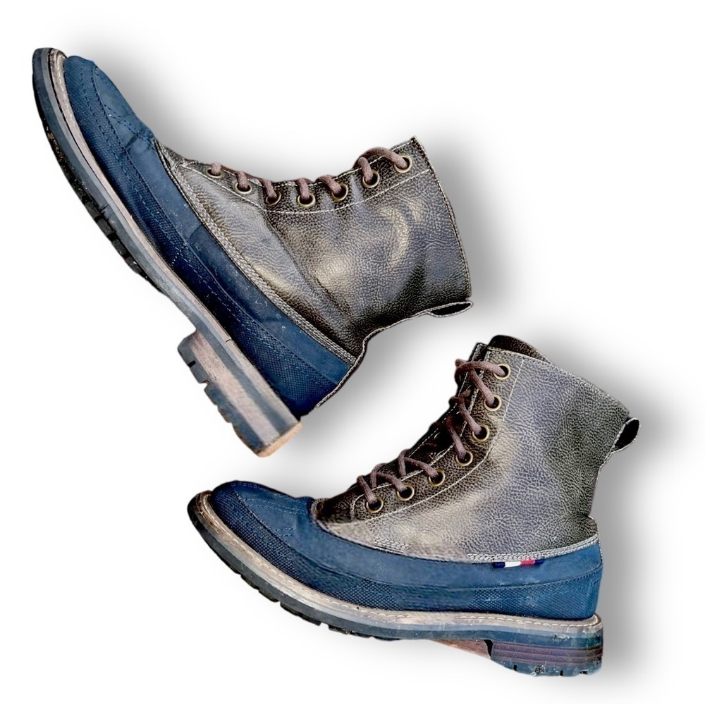 🥶 Tommy Hilfiger Men’s Winter Boots | Rugged Leather & Denim | Size 10
